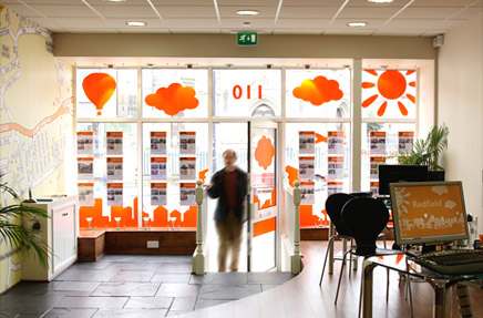 Screen Printed Banners and PC Desktop Design for House and Co Estate Agents